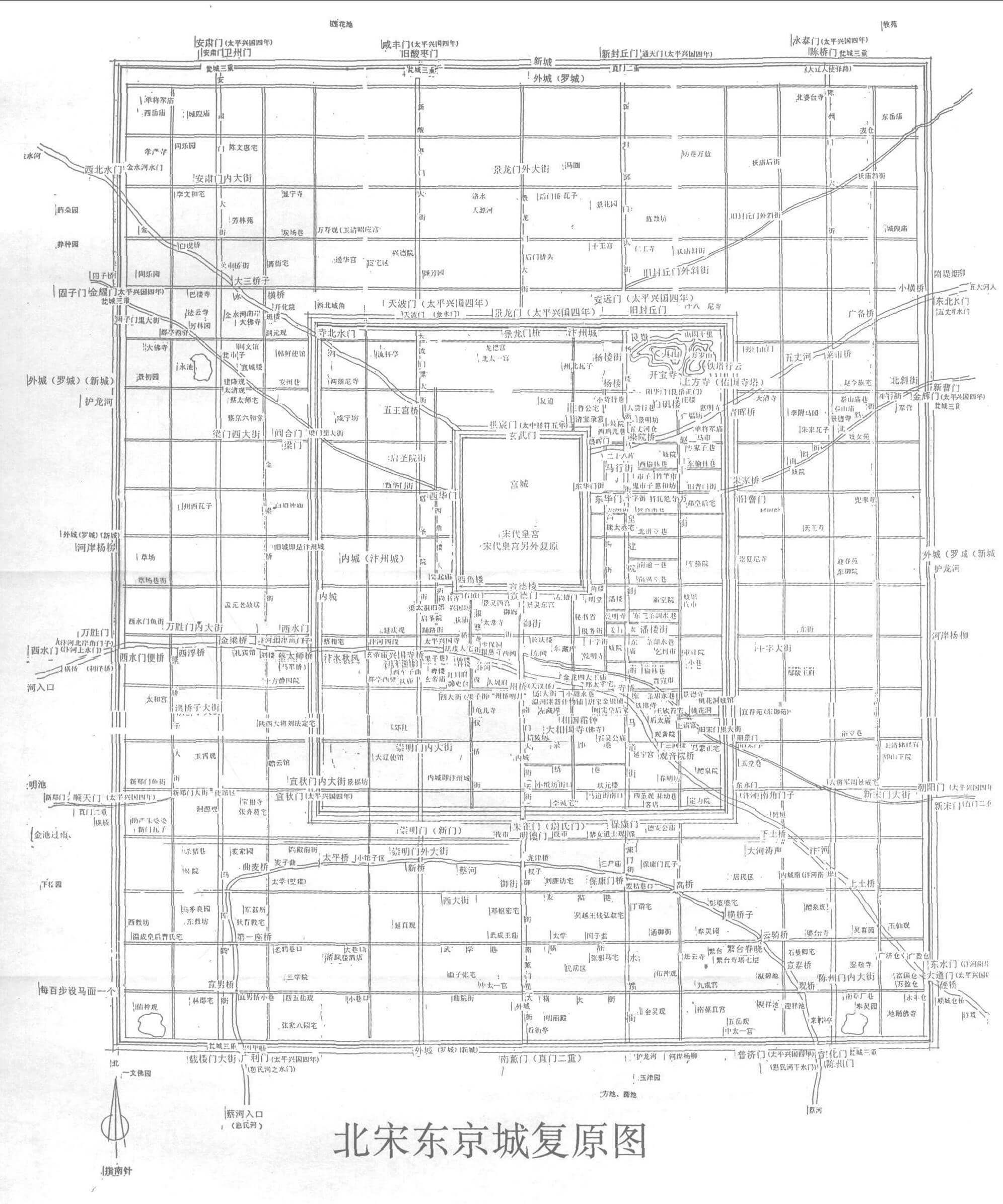 北宋东京城复原图